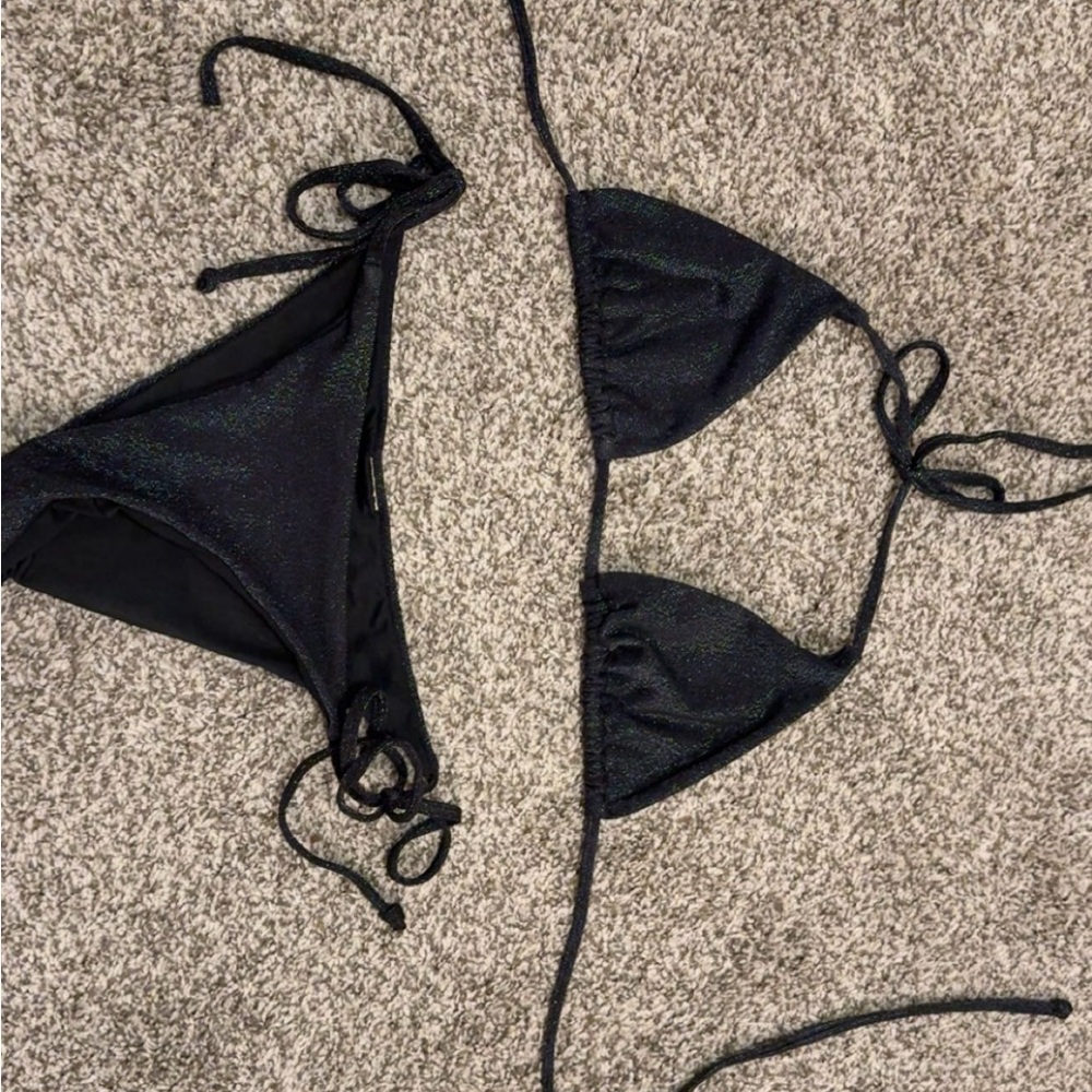 Black sparkly bikini